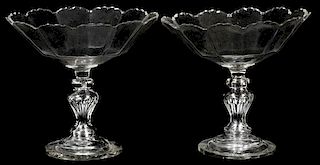 WATERFORD CRYSTAL COMPOTES C. 1810 PAIR
