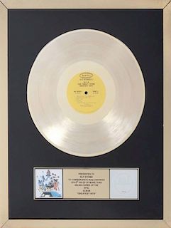 SLY STONE "GOLD" RECORD AWARD