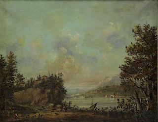 19th C. Oil on Canvas. European Landscape with