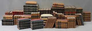 Large Group of Leather Bound Books.