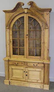 Vintage and Quality 2 Piece Irish Pine Cabinet.
