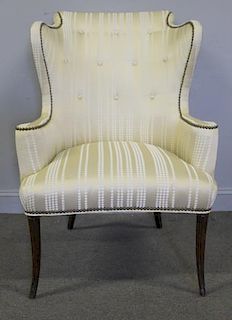 Quality Custom Upholstered Wing Chair.