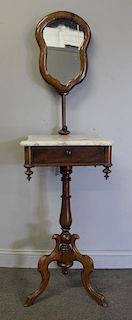 Victorian Marble Top and Mirrored Shaving Stand.