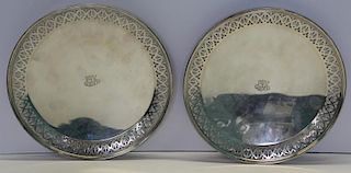 STERLING. Pair of Tiffany & Co. Cake Plates.