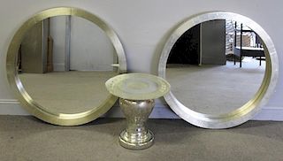 Decorative Mirrored Occasional Table with Pair of