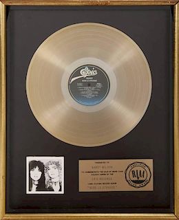NANCY WILSON "GOLD" RECORD AWARD