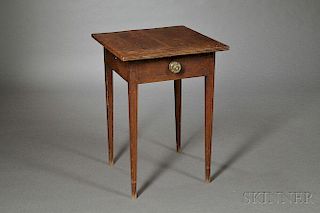 Federal String-inlaid Cherry One-drawer Stand