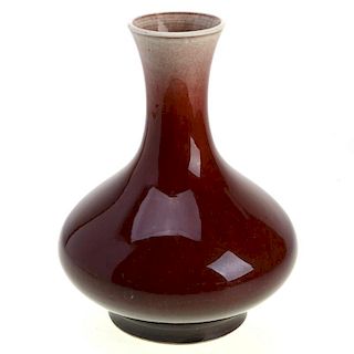 Chinese sang-de-boeuf glazed porcelain vase