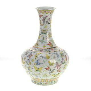 Chinese enamel porcelain insect vase
