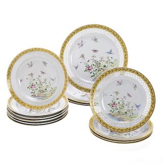 (14) Chinese Export famille rose porcelain dishes