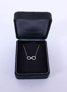 Tiffany & Co. Platinum Diamond Infinity Necklace