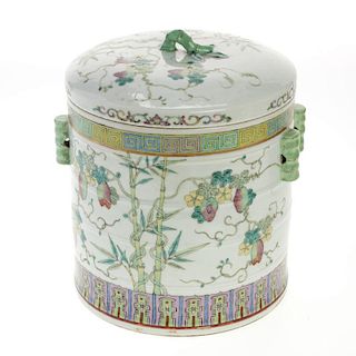 Chinese famille rose pomegranate food container