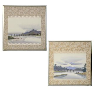 Japanese School, pair paintings