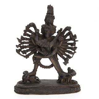 Sino-Tibetan bronze of Narasimha
