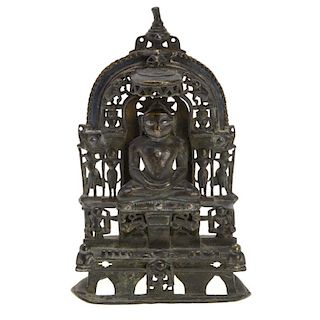 Early Jain bronze seated Buddha