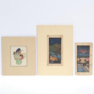 Indian School, (3) paintings