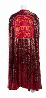 JAMES BROWN RED SEQUINED CAPE