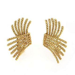 Pr. Schlumberger Tiffany & Co. 18k gold earrings