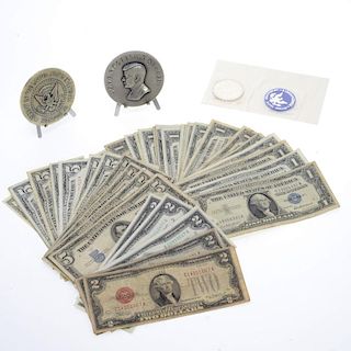(59) pcs. U.S. or foreign coins and currency
