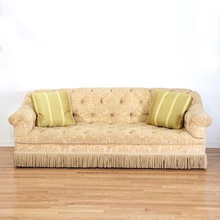 Turkish Revival style cut velvet sofa