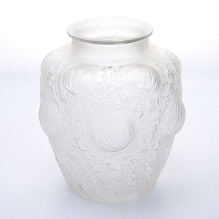 Rene Lalique "Domremy" colorless glass vase