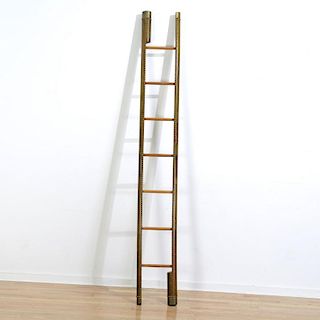 George III style tacked leather pole ladder