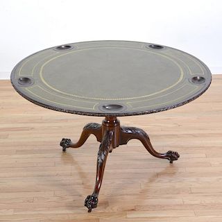 George III style mahogany tilt top games table