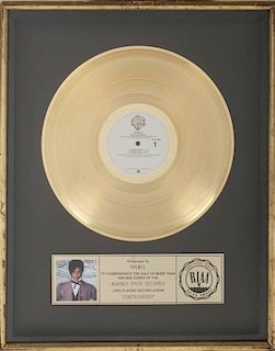 PRINCE "GOLD" RECORD AWARD