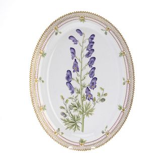 Flora Danica porcelain oval platter
