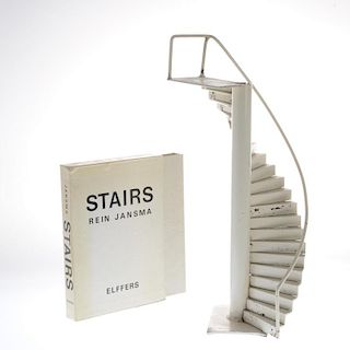 Modern spiral staircase architectural model
