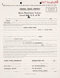 JACKSON 5 SIGNED CONTRACT