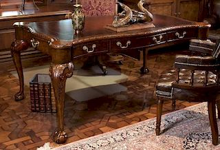 MAITLAND-SMITH CHIPPENDALE STYLE PARTNERS DESK