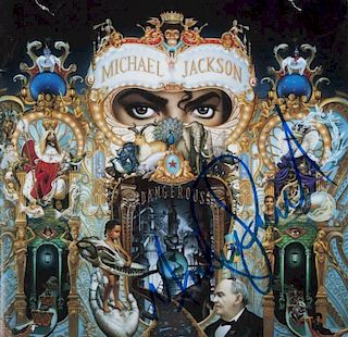 MICHAEL JACKSON SIGNED COMPACT DISC INSERT