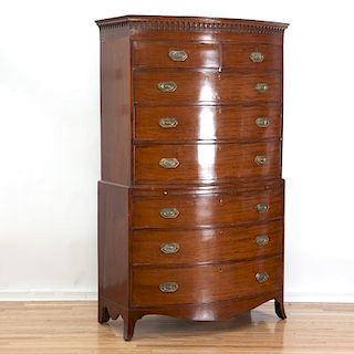 George III mahogany chest-on-chest