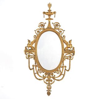 Gilt bronze mirror attr. E.F. Caldwell