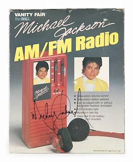 MICHAEL JACKSON TRIPLE-SIGNED RADIO