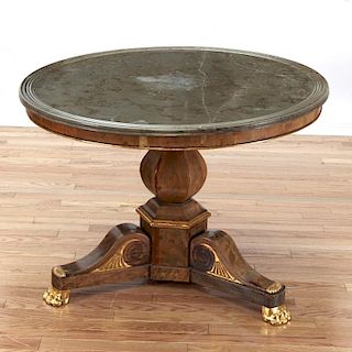 Empire marble top center table