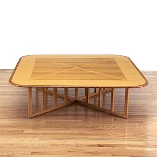 Modernist inlaid coffee table by Gwathmey & Siegel