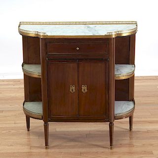 Louis XVI brass mounted mahogany side table