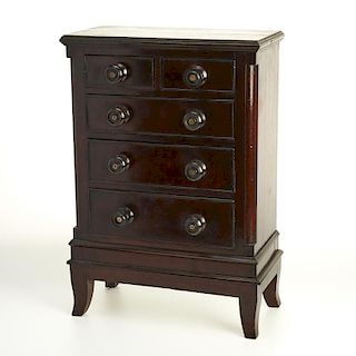 Antique American miniature chest of drawers