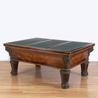 Victorian bronze mounted rosewood partner's desk