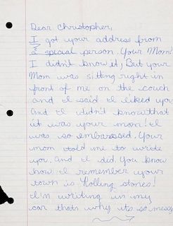KATY PERRY EARLY LOVE LETTER