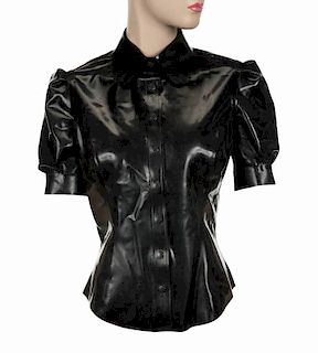 KATY PERRY V MAGAZINE COVER WORN LATEX BLOUSE