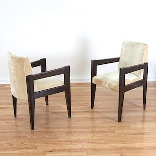 Pair French armchairs manner of Andre Sornay