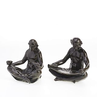 Abastenia Eberle, pair bronze sculptures
