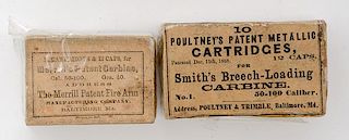 Empty Cardboard Ammo Boxes for the Merrill and Smith Carbines 