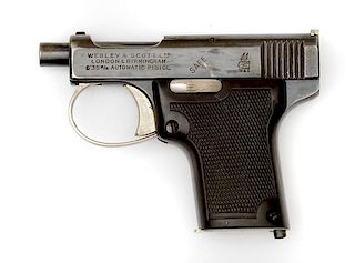 **Webley & Scott 6.35mm Hammerless Model 1912 Automatic Pistol 