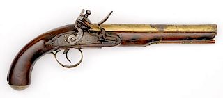English Sharpe Flintlock Pistol 