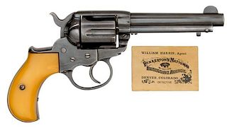 Colt Model 1877 Thunderer Revolver Attributed to William Harris, Agent from Pinkerton's National Detective Agency 