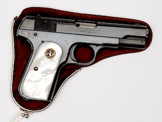**Colt Model 1908 Pocket Hammerless Pistol with Coin Purse Holster 